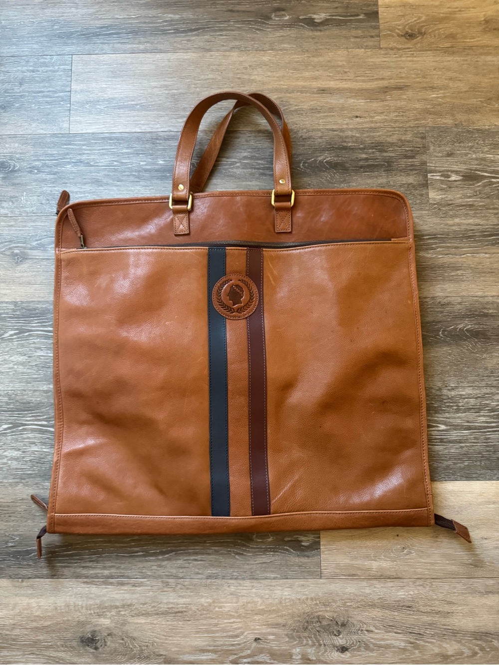 Vintage FH Wadsworth Leather Garment Bag with luxury details